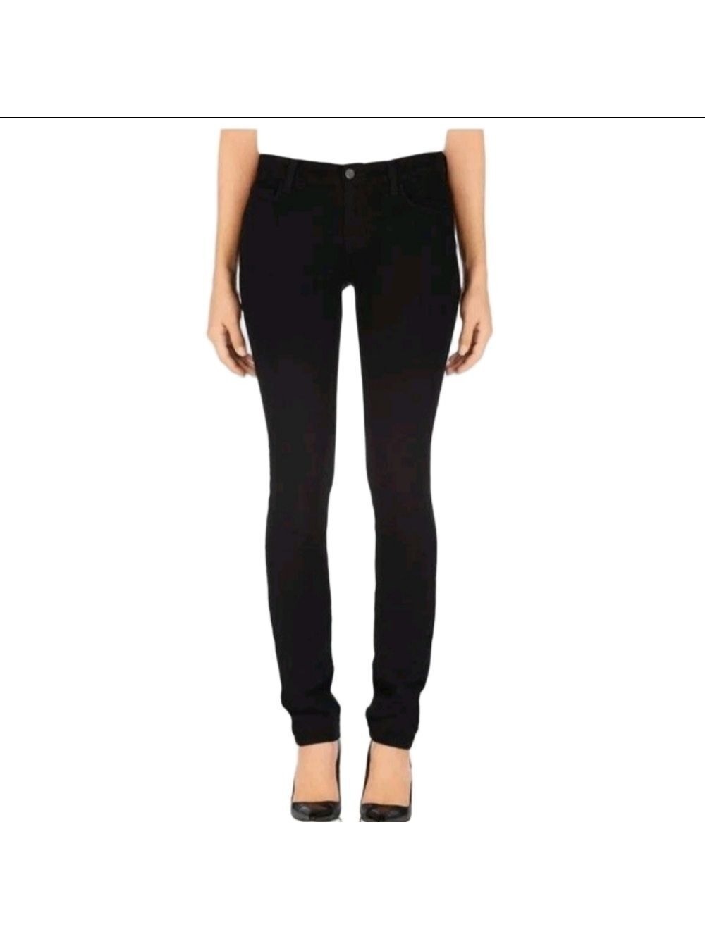J Brand Women's Black Mid Rise The Skinny Jeans Sz: 28  style #S11C006 in Shadow